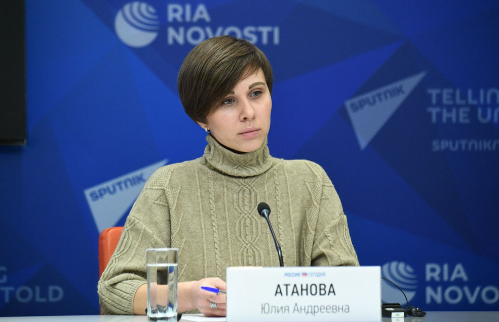 Leader project Julia Atanova at the panel discussion Arctic.ru, Information Cold War in the Arctic, of the 2nd Northern Sustainable Development Forum