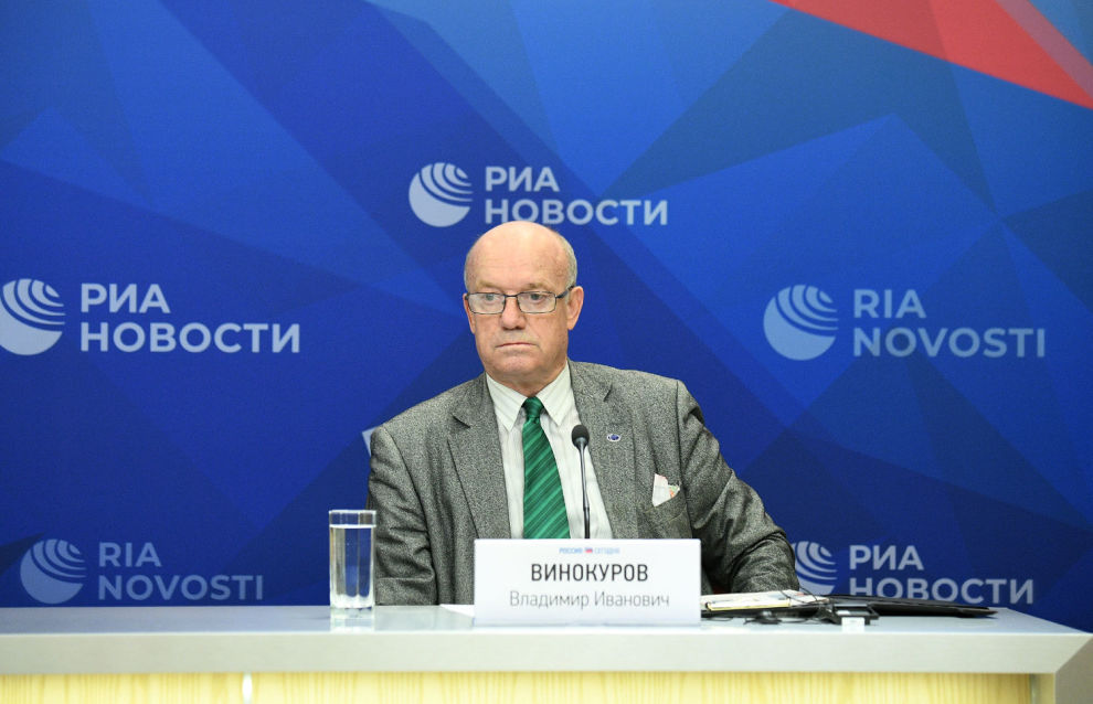 Professor, Diplomatic Academy of the Russian foreign Ministry Vladimir Vinokurov at the panel discussion Arctic.ru, Information Cold War in the Arctic, of the 2nd Northern Sustainable Development Forum