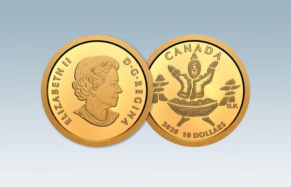 Canada releases 10 dollar coin featuring an Inuk and a Qulliq
