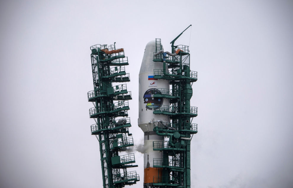 Preparing to launch the Soyuz-2.1B rocket with the Arktika-M spacecraft from the Baikonur Cosmodrome