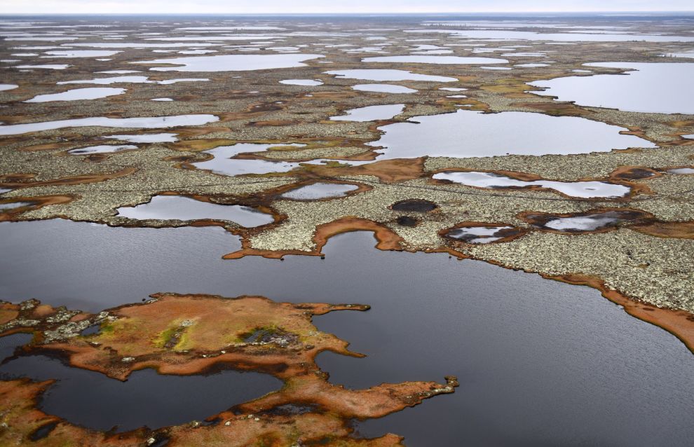 Frozen Arctic swamps a possible methane hazard