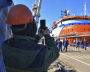 The Severny Polyus platform is leaving for sea trials in the Gulf of Finland