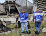Cleaning garbage in Pevek