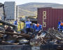 Cleaning garbage in Pevek