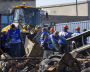 Cleaning garbage in Pevek