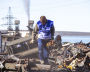 Cleaning garbage in Pevek