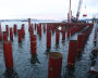 Lavna universal seaport construction site on the western coast of Kola Bay in the Murmansk Region.