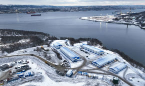 Lavna seaport construction site in the Murmansk Region.