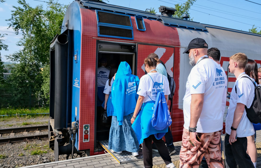 Victory Train touring display in Murmansk 