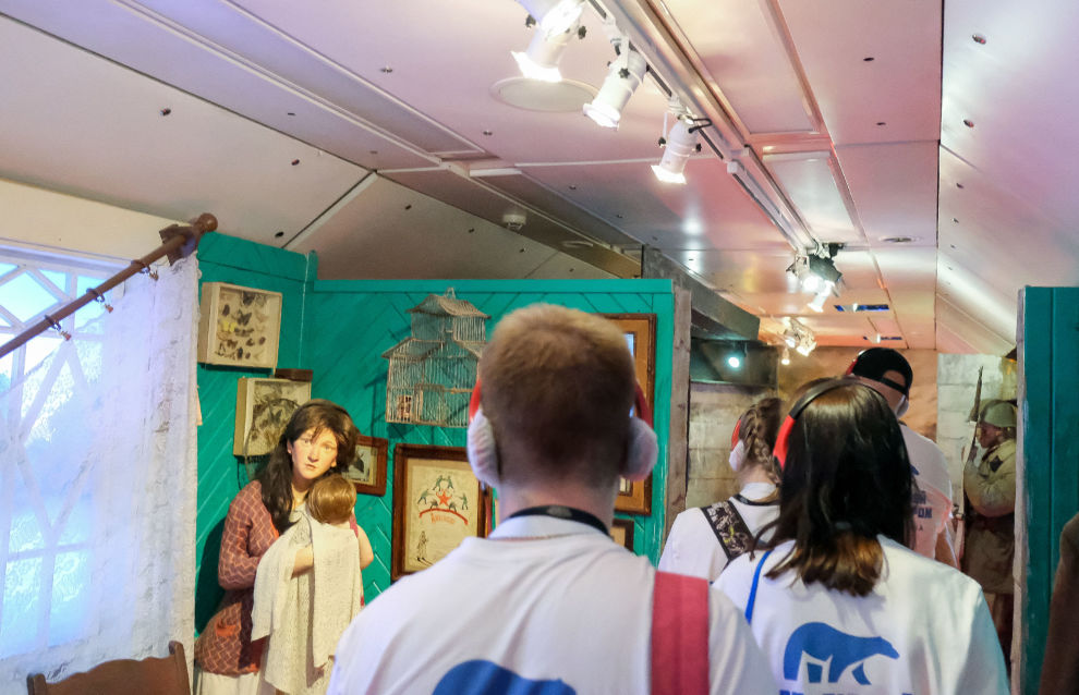 Victory Train touring display in Murmansk 
