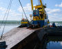 Part of sunken ship raised from floor of Kola Bay 