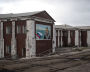 A view shows a building of canteen in the settlement of Barentsburg on the Svalbard archipelago