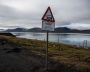 A picture shows a view of an island near the Barentsburg settlement on the Svalbard archipelago, Norway