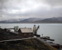 A view shows residential buildings in the settlement of Barentsburg on the Svalbard archipelago