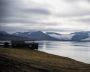 A picture shows a view of an island near the Barentsburg settlement on the Svalbard archipelago, Norway