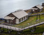 A view shows residential buildings in the settlement of Barentsburg on the Svalbard archipelago