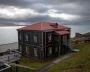 A view shows residential buildings in the settlement of Barentsburg on the Svalbard archipelago