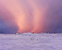 Snowstorm on the island of Alexandra Land