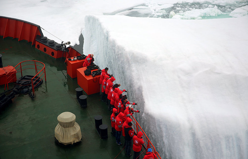 An iceberg from the nuclear icebreaker 50 Let Pobedy