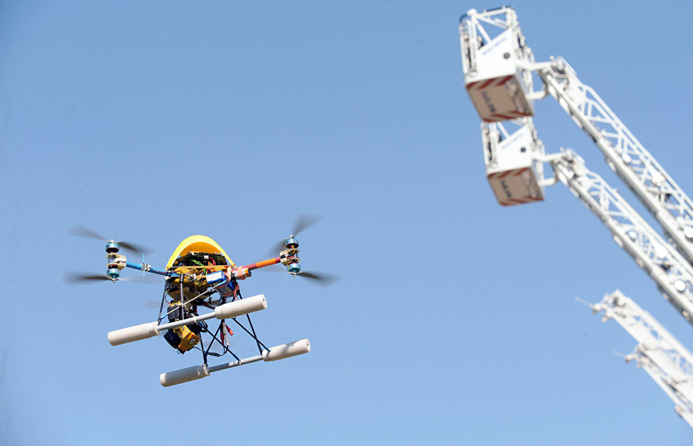 Drones conduct aerial photography of Bely Island