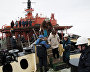 Paramedics from the Arktika icebreaker board the Taimyr