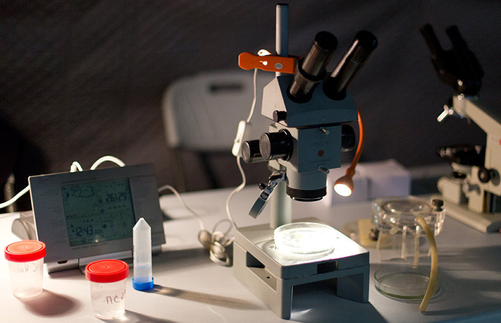 A polar station researcher’s table