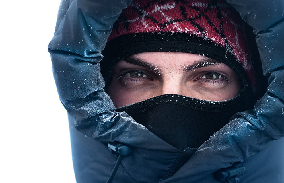 Expedition member Nikita Zhorov
