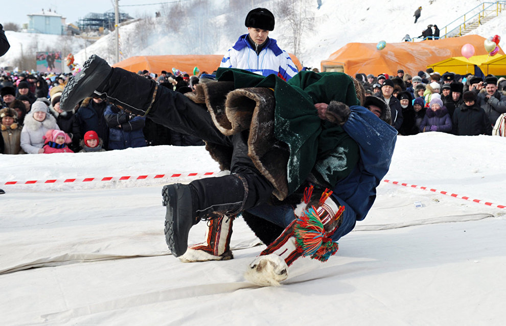 A wrestling competition