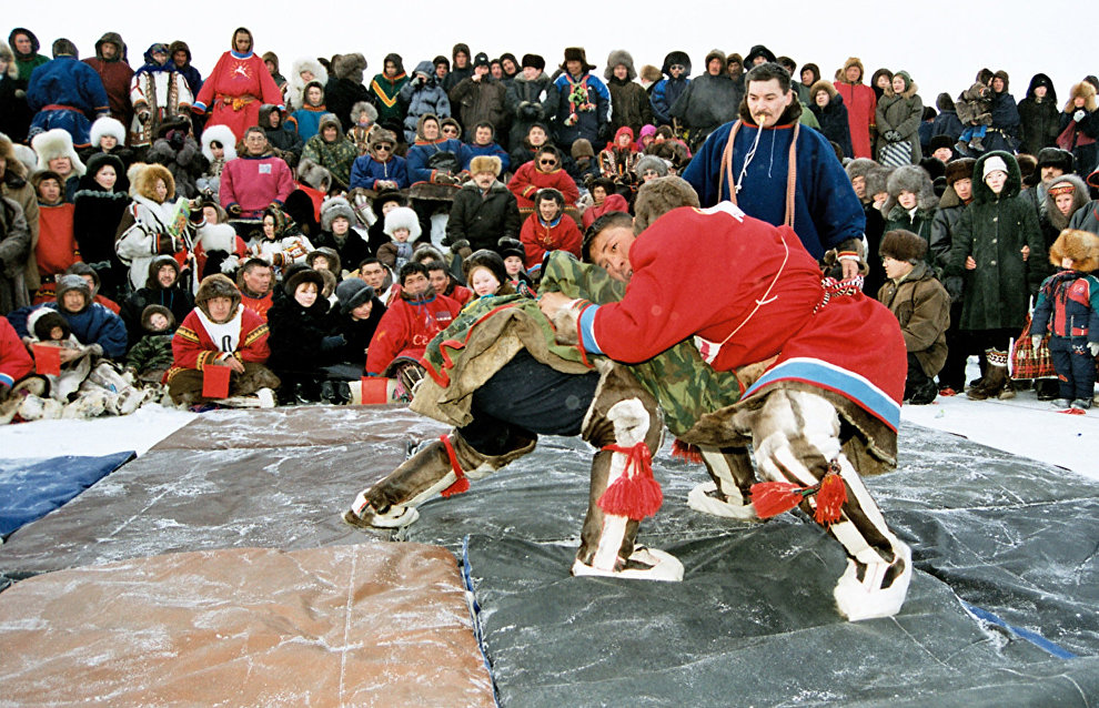 A wrestling competition