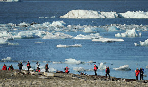 Russian Arctic National Park staff study artifacts of a German weather station
