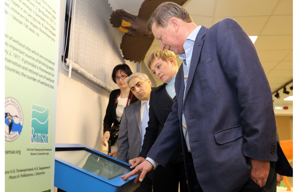 Murmansk Region Governor Marina Kovtun, Special Presidential Representative for Environmental Protection, Ecology and Transport Sergei Ivanov