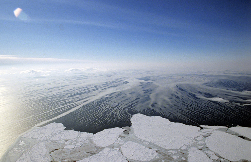 Russian and US border guards patrol the Bering Sea