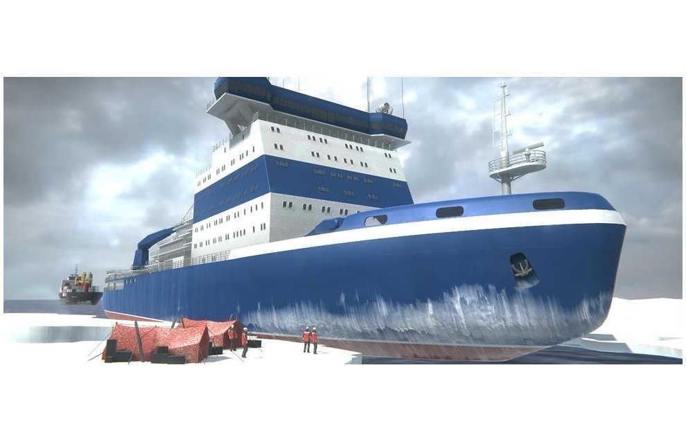 RIA Novosti’s AR rendering of the icebreaker Arktika