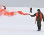 Designation of the landing place for Russian paratroopers performing a group jump from 10,000 m of altitude from an Ilyushin Il-76 aircraft, using new parachute systems in extreme Arctic conditions near the Franz Josef Land Archipelago