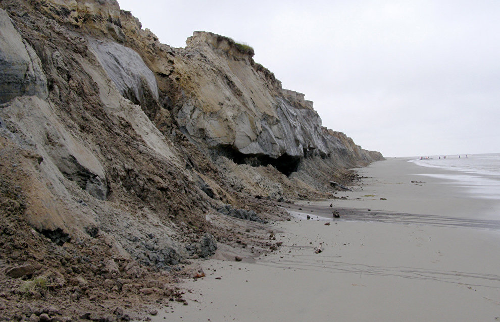 Thermal abrasion coast of Bely Island, the Kara Sea