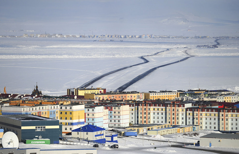 Aerial lift bridge to span Anadyr Estuary in Chukotka