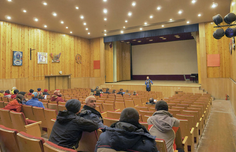 The auditorium of the restored movie theater