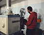 Stanislav Schubert works with Mir movie projectors