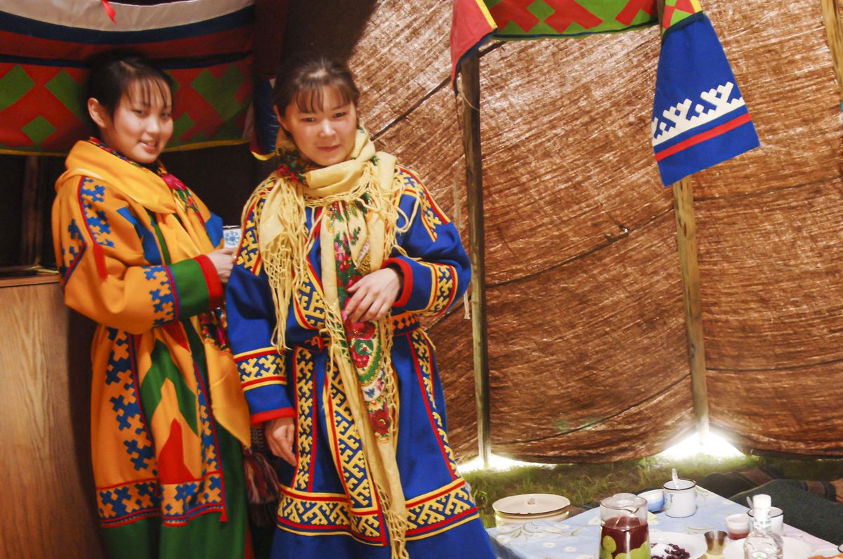 The Kharampur  ethnic village populated by the Nenets, a local indigenous people 