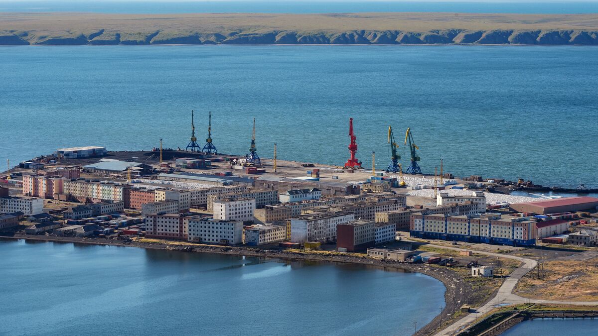 Panorama of the Pevek seaport