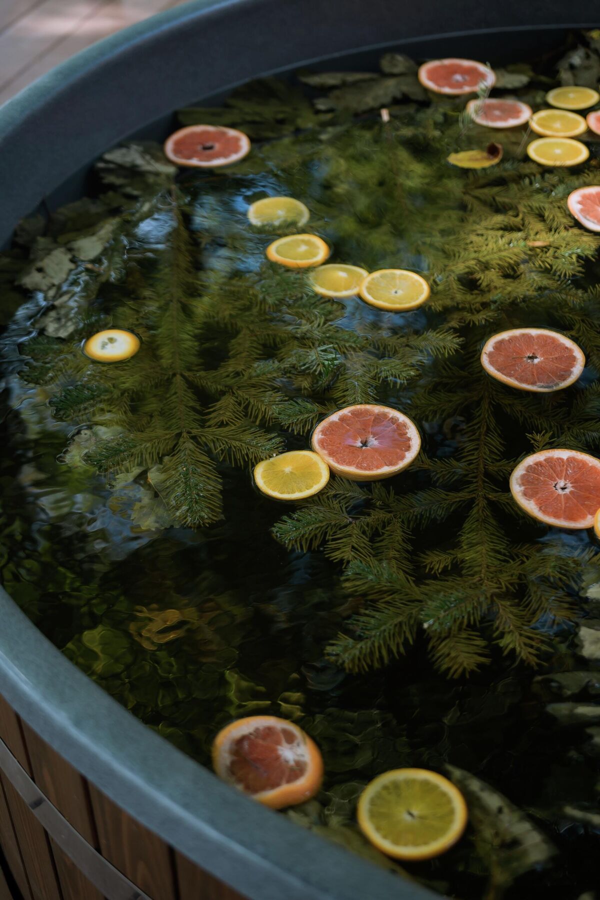 An outdoor plunge pool