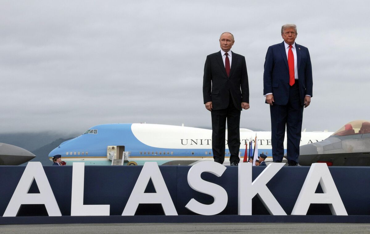 August 15, 2025. President of the Russian Federation Vladimir Putin and President of the United States Donald Trump during a meeting at Elmendorf Air Force Base, Alaska