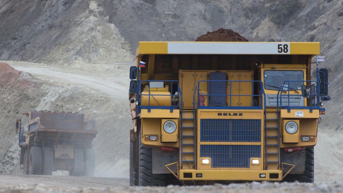 Haul truck at work at the mining site