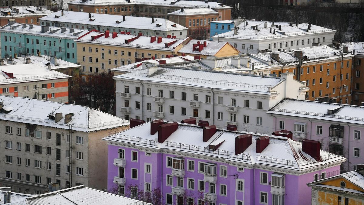 Residential areas in the city of Murmansk