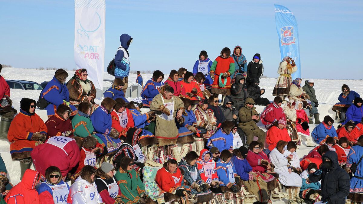 Fans during a sports competition on Reindeer Day 2026 in Tazovsky