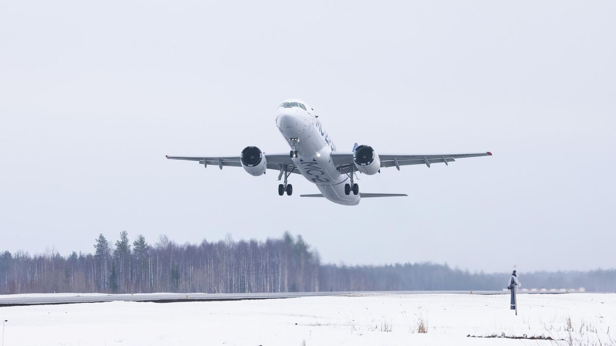 MS-21 aircraft undergoing tests in natural icing conditions