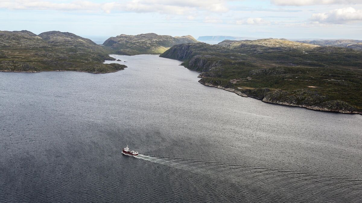 A ship sailing the Northern Sea Route 