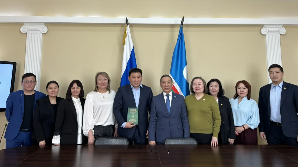 Minister of Culture and Spiritual Development of the Republic of Sakha (Yakutia), Afanasy Noyev, during signing a cooperation agreement with Arctic districts
