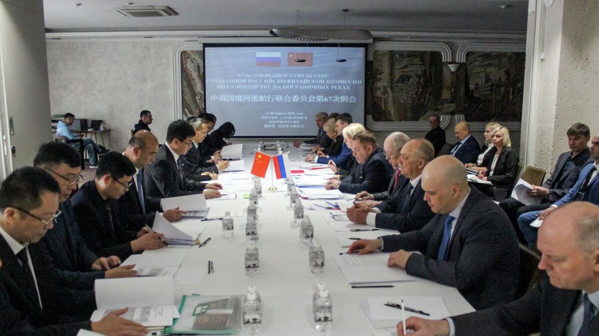 Participants in the 67th meeting of the Mixed Russian-Chinese Commission on Navigation