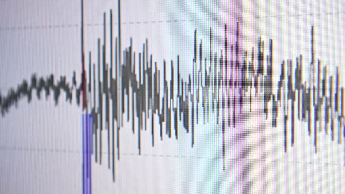 A seismogram on a research computer 